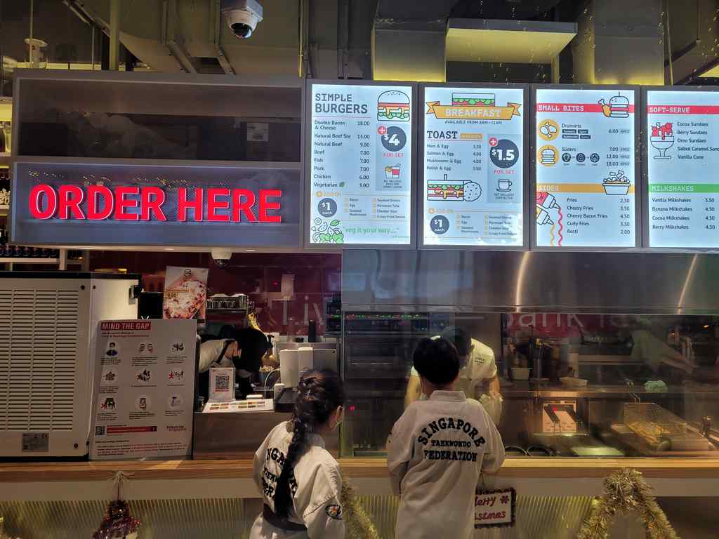 Simple Burgers ordering counter