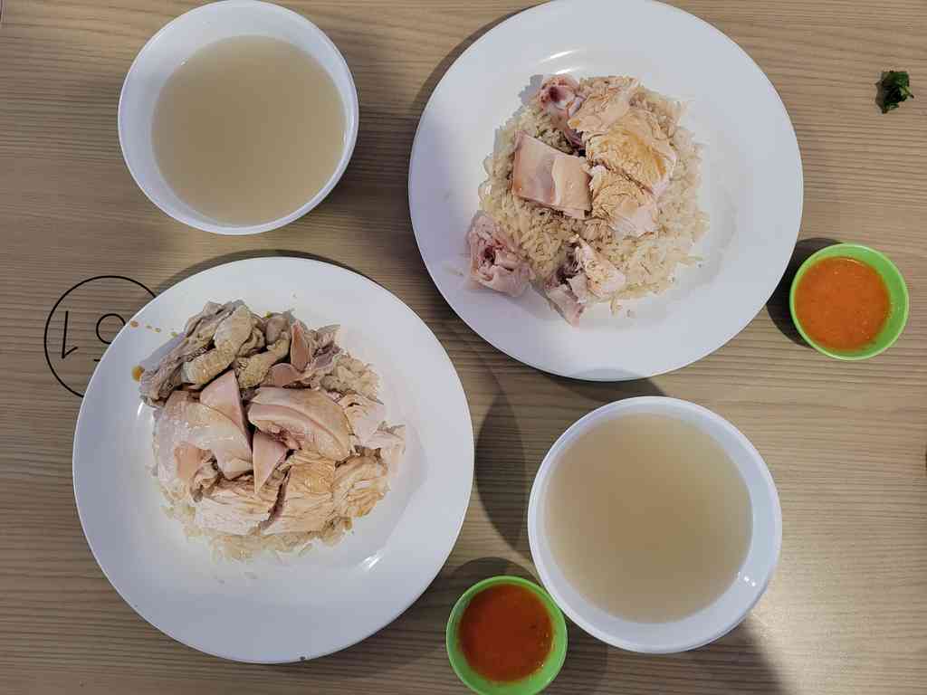 Chicken rice simple but effective chicken rice dish.