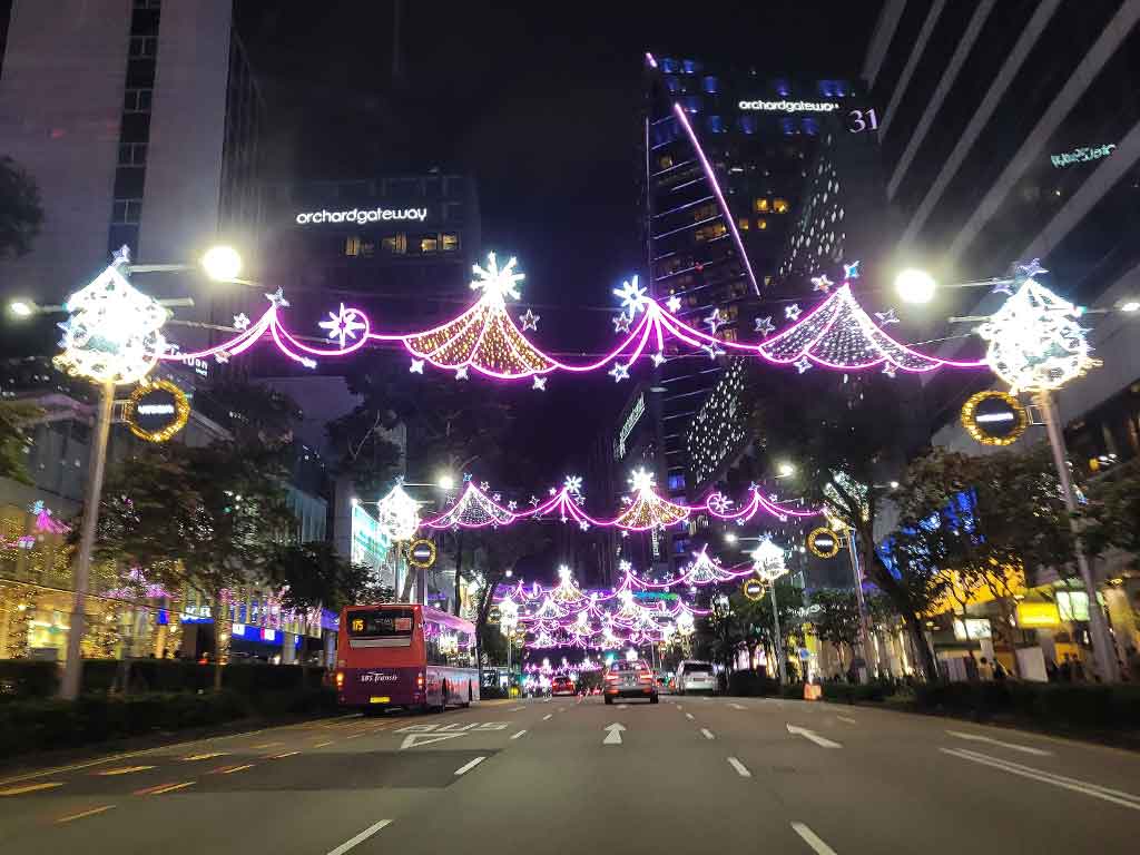 Xmax light up along orchard this year leading up to the Happy new 2023